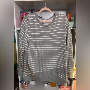 a new day Gray and White sweatshirt